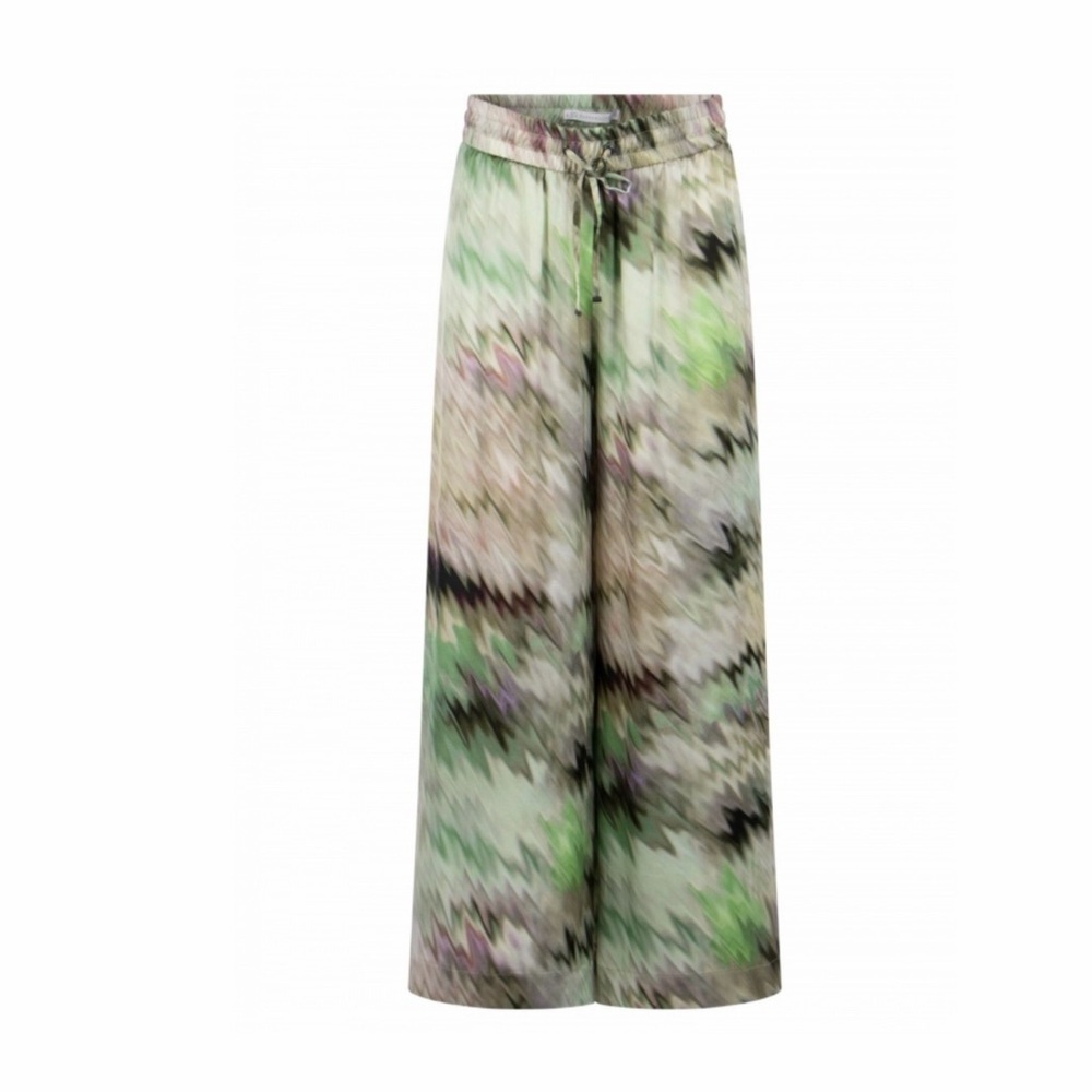 RAFFAELLO ROSSI Multicolor Patterned Wide-Leg Pants size 6 - Picture 2 of 11